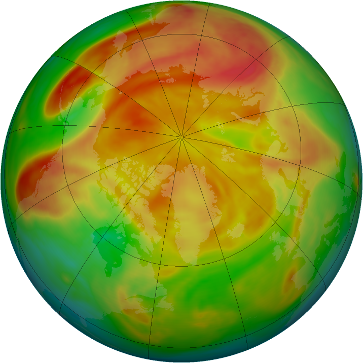 Arctic ozone map for 16 April 2006